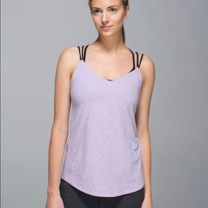 Lululemon Breezy Tank Heathered Purple Athletic Yoga Top